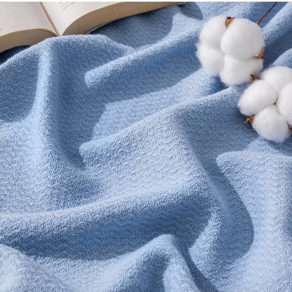 Bedsure GentleSoft 100% Cotton Blanket Twin XL Size for Bed - Breathable